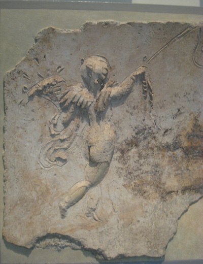 The archetypal putto, shown here on Greek stone reliefs